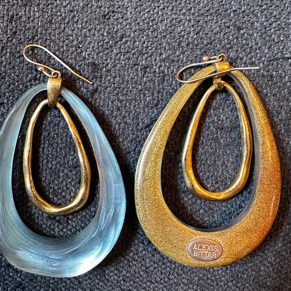 Alexis Bittar light blue lucite earrings - Picture 2 of 4